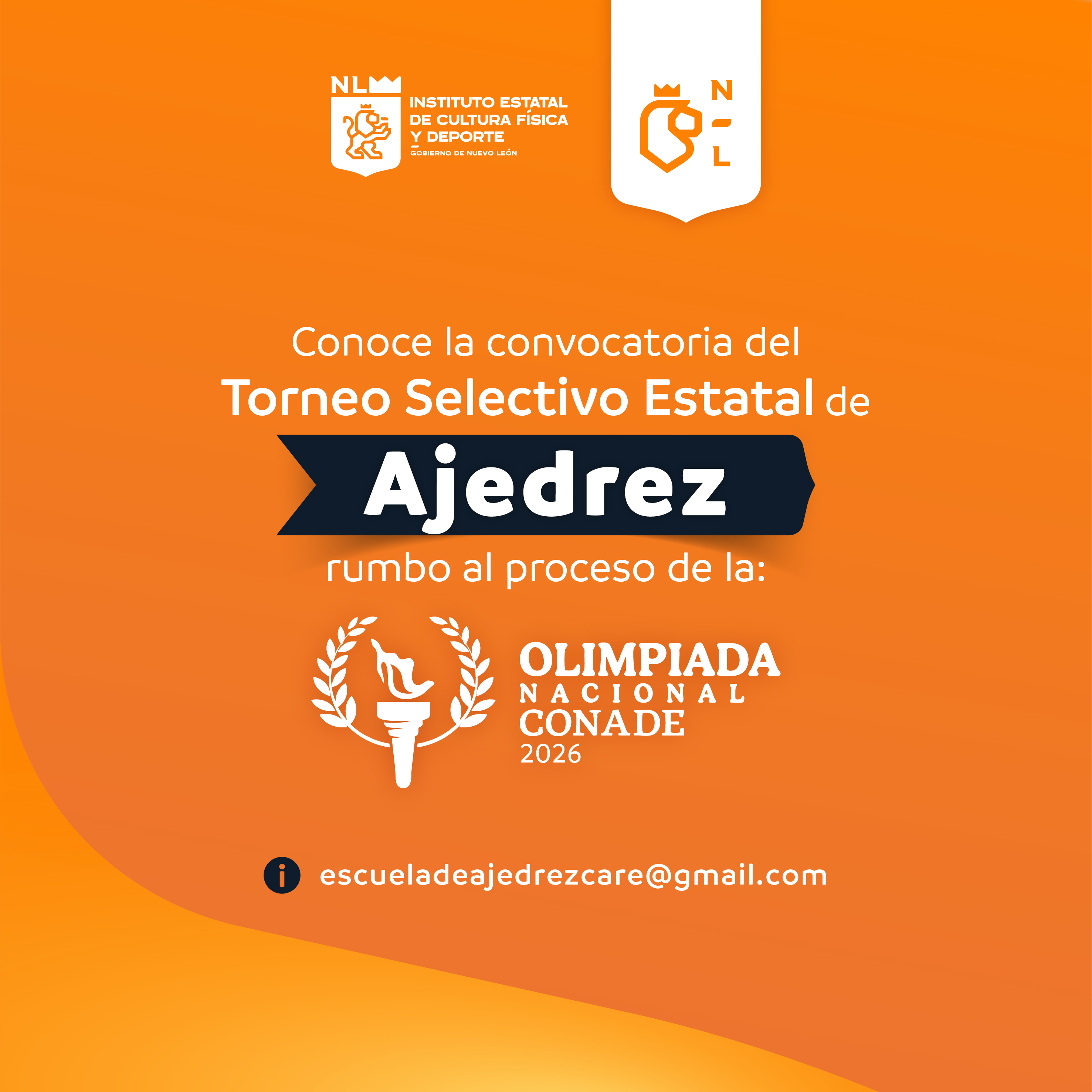"Torneo Selectivo Estatal de Ajedrez" rumbo a la Olimpiada Nacional CONADE 2026.