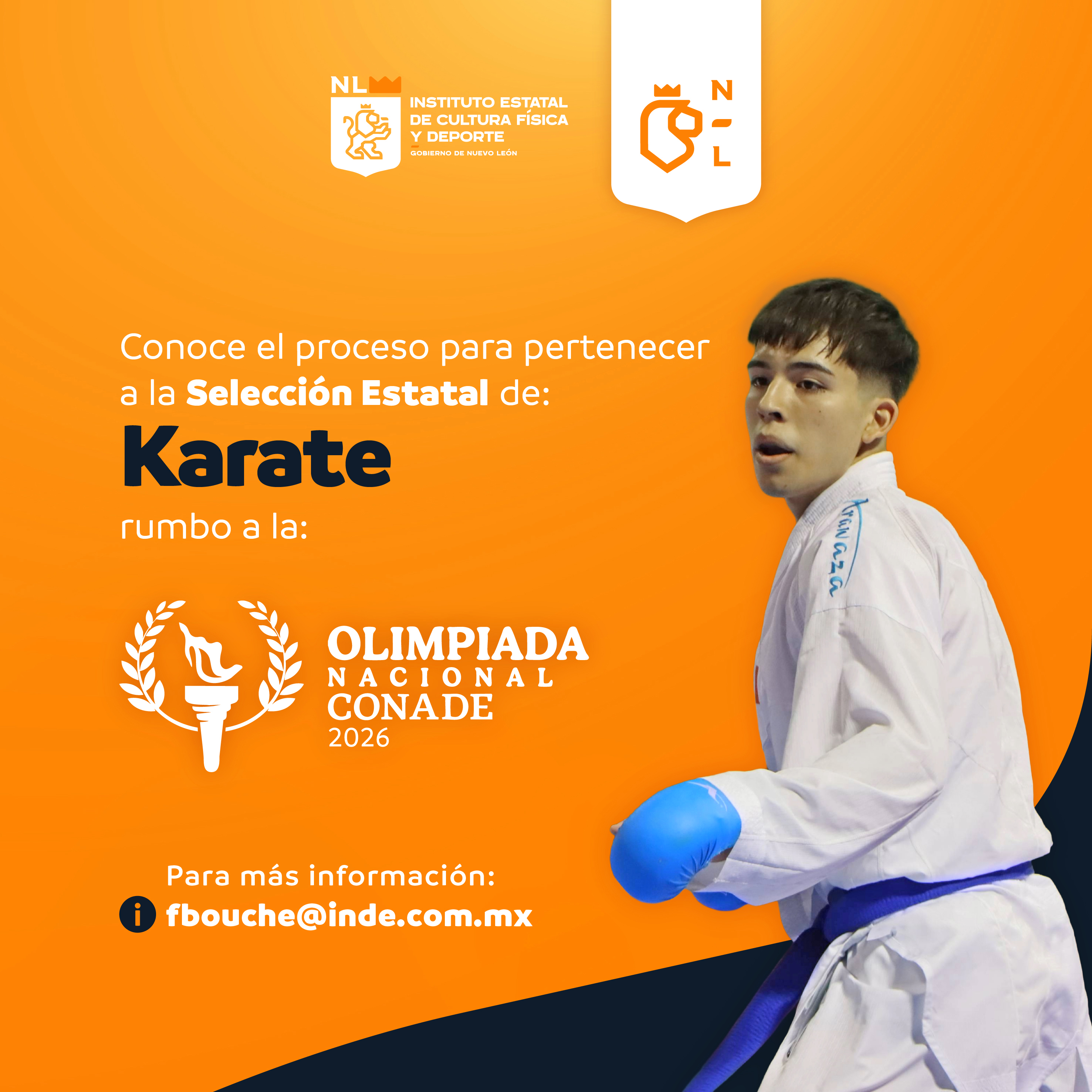 Proceso para pertenecer a la Selección Estatal de Karate rumbo a la Olimpiada Nacional CONADE 2026