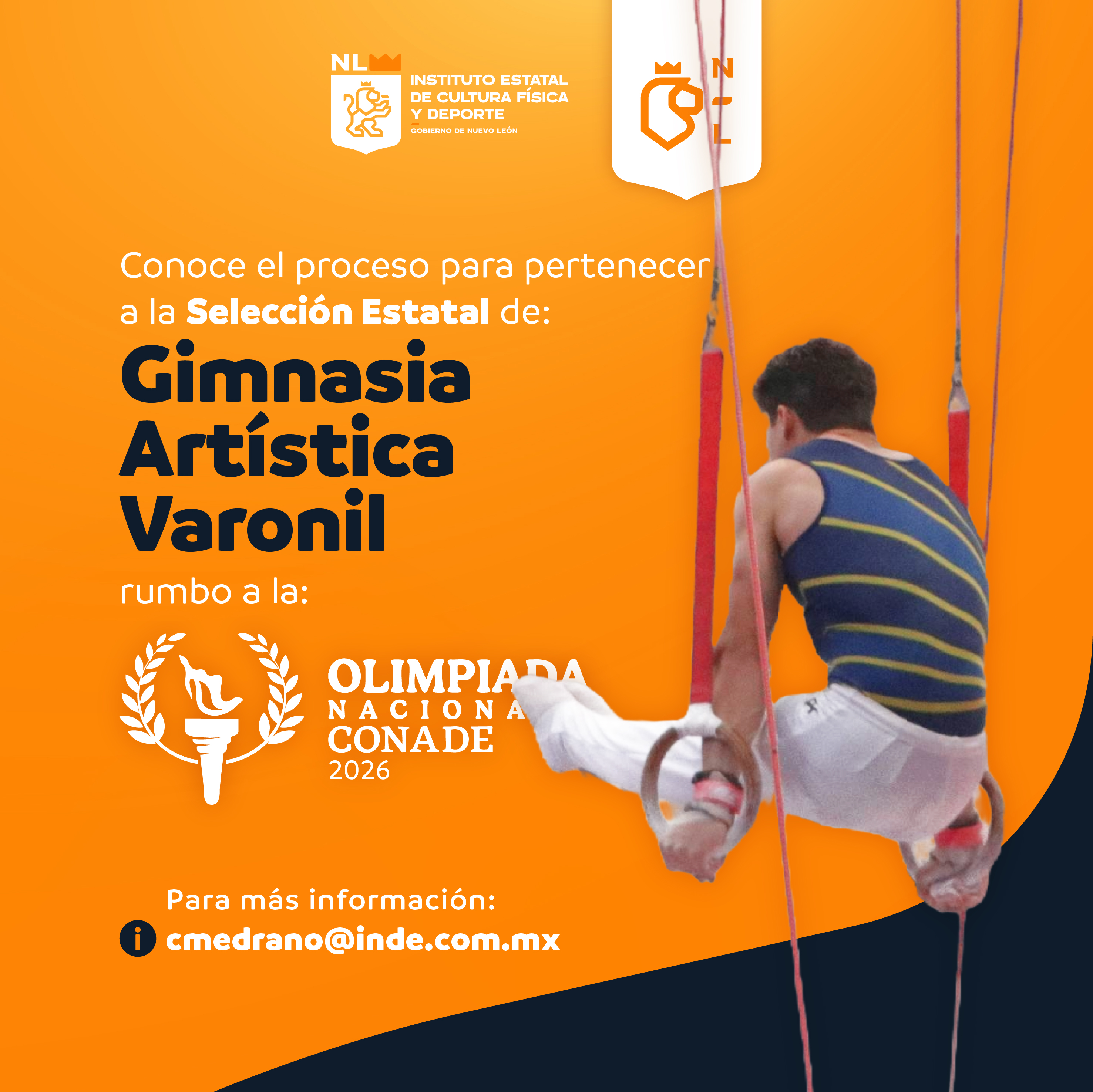Proceso para pertenecer a la Selección Estatal de Gimnasia Artística Varonil rumbo a la Olimpiada Nacional CONADE 2026