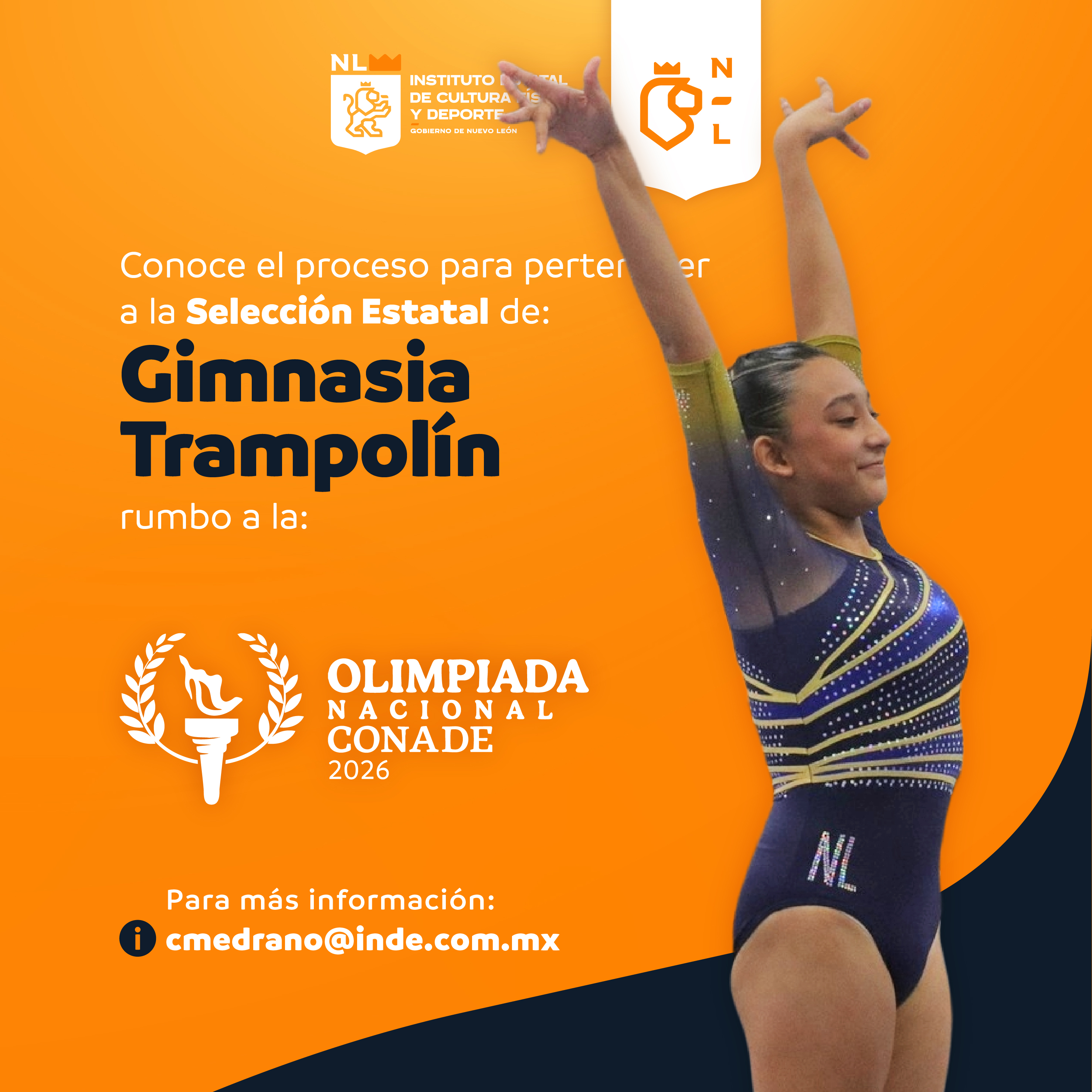 Proceso para pertenecer a la Selección Estatal de Gimnasia Trampolín rumbo a la Olimpiada Nacional CONADE 2026