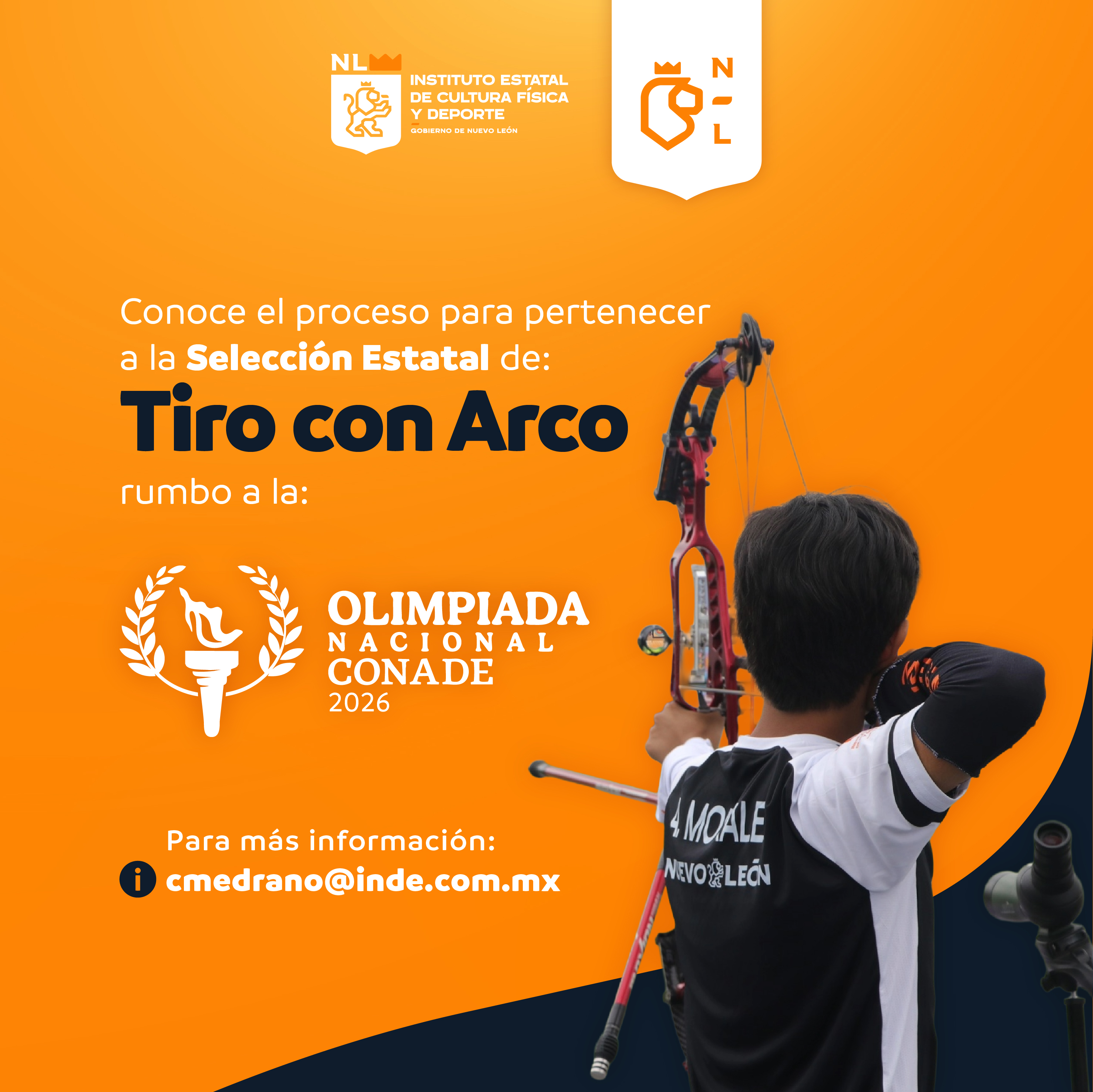 Proceso para pertenecer a la Selección Estatal de Tiro con Arco rumbo a la Olimpiada Nacional CONADE 2026