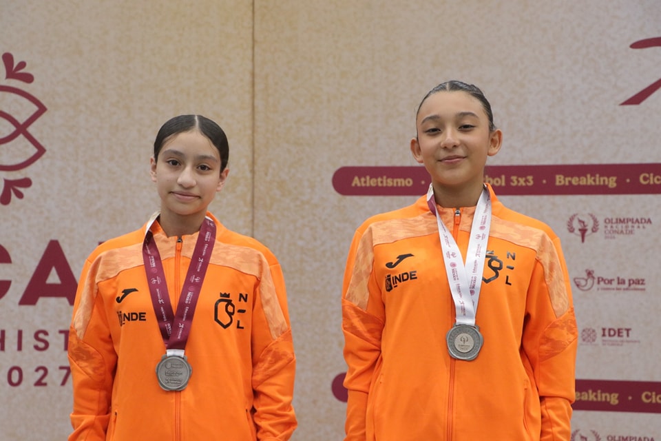 NUEVO LEÓN SUMA MEDALLAS EN GIMNASIA DE TRAMPOLÍN EN LA OLIMPIADA NACIONAL CONADE 2025