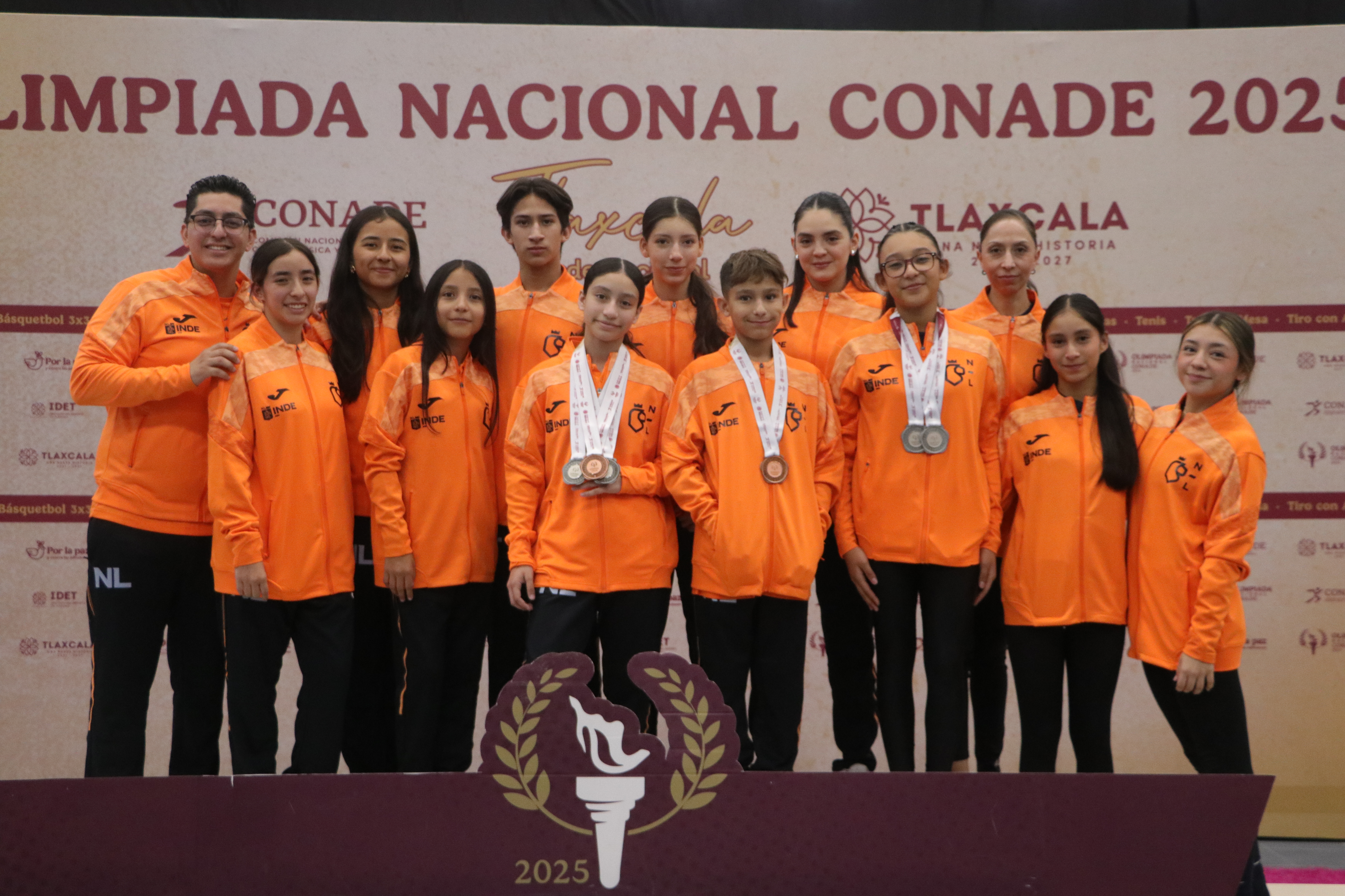 NUEVO LEÓN CIERRA CON CINCO MEDALLAS EN GIMNASIA DE TRAMPOLÍN EN LA OLIMPIADA NACIONAL CONADE 2025