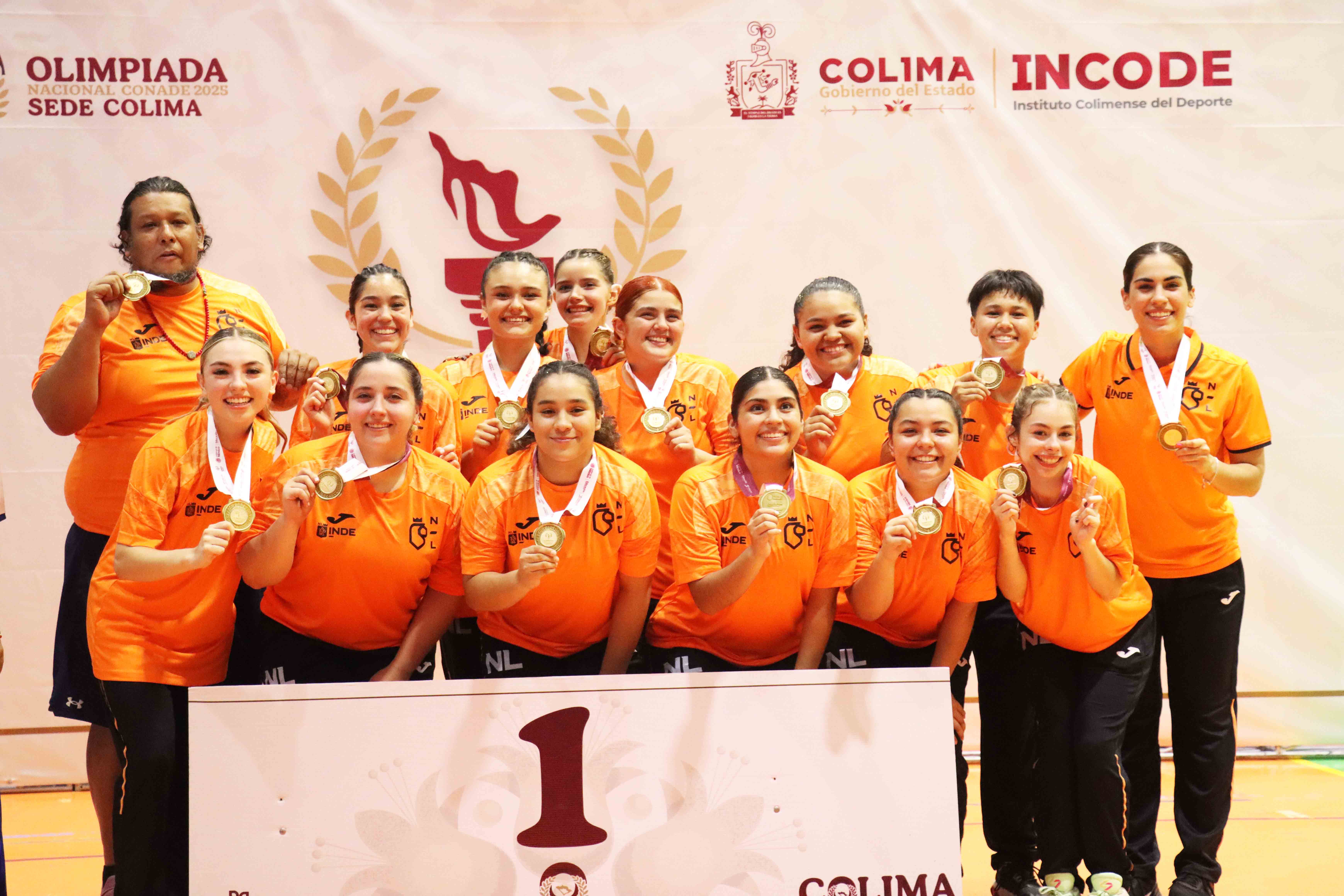 CONQUISTA SNL DE HANDBALL FEMENIL SUB 20 MEDALLA DE ORO EN OLIMPIADA NACIONAL 2025 