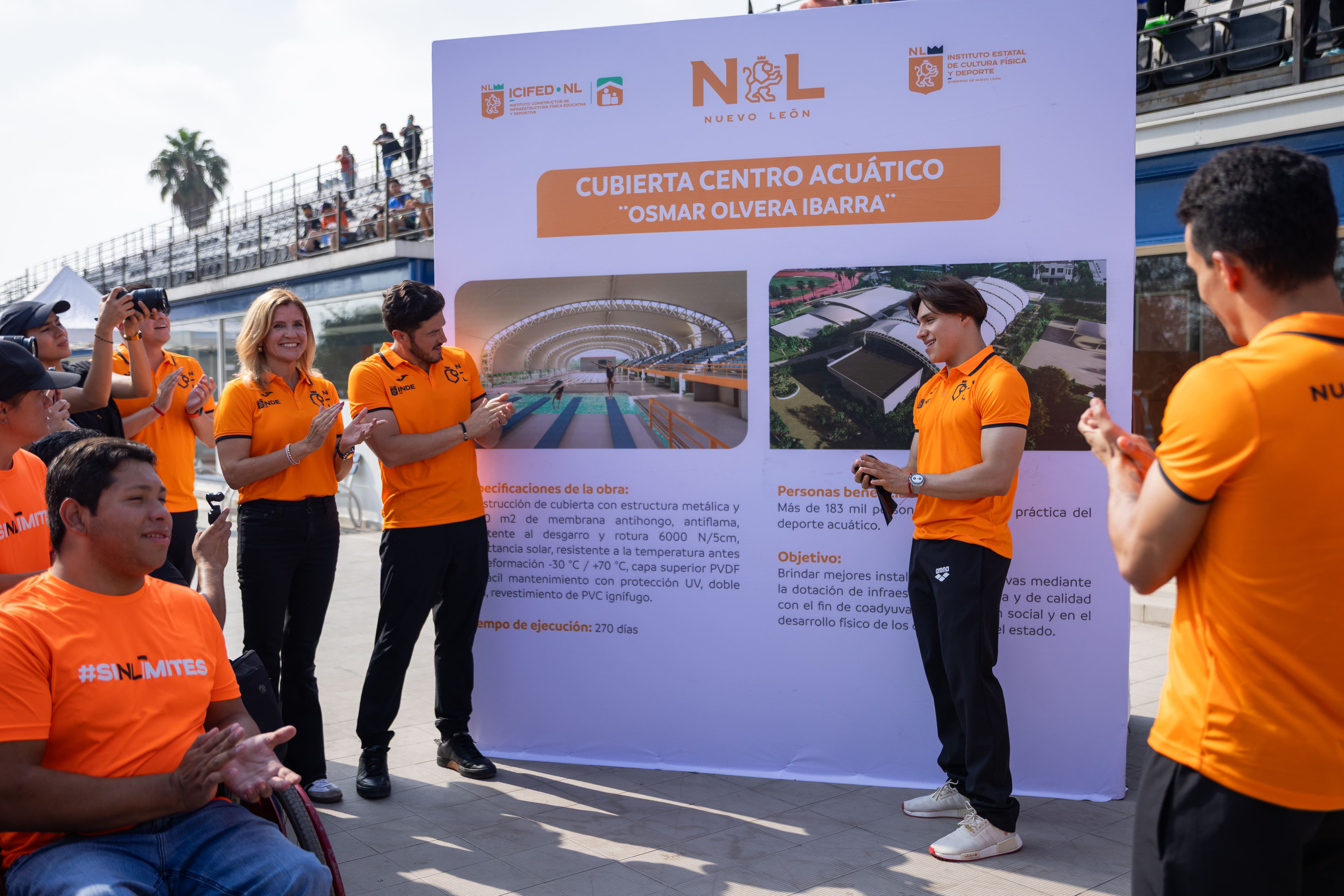 ANUNCIA GOBERNADOR TECHUMBRE A CENTRO ACUÁTICO "OSMAR OLVERA IBARRA"